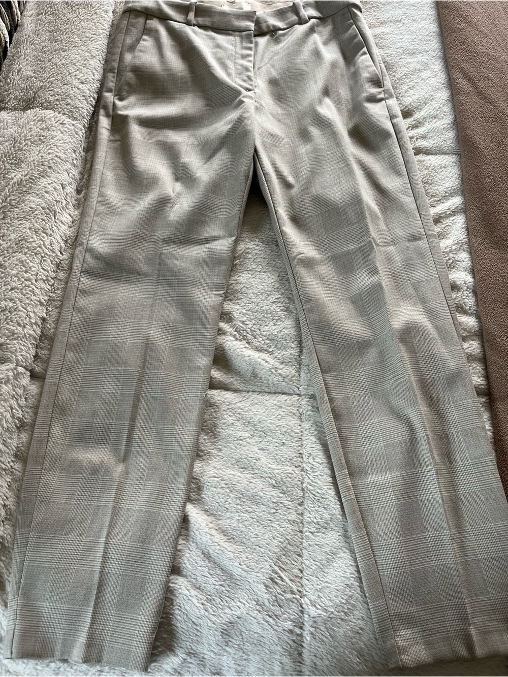 📌 Listing: H&M Glen Plaid Dress Trousers – Beige, Size 12